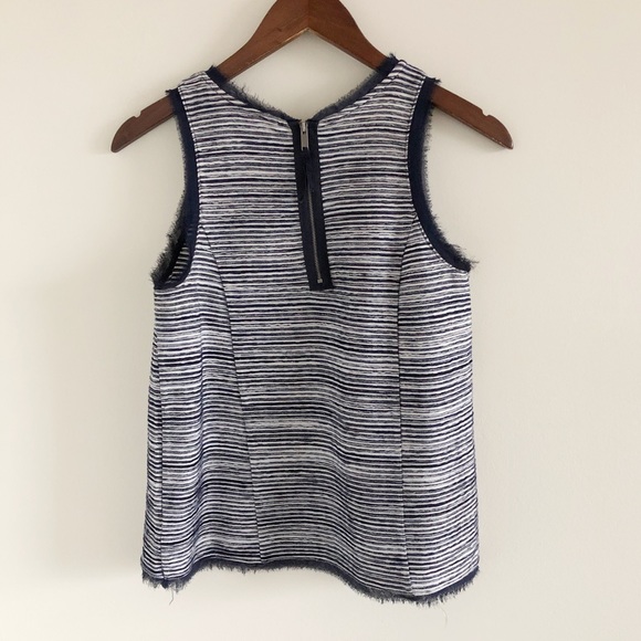 Anthro Vanessa Virginia Indira Stripe Top Blue XS - Picture 2 of 7